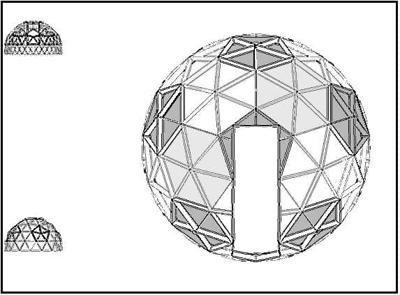 wire frame drawing of dome structure